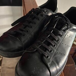 adidas stan smith Men's Black Leather Sneakers